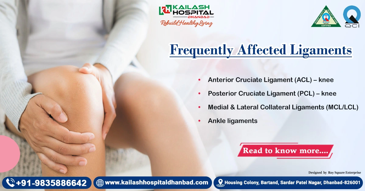 Frequently Affected Ligaments